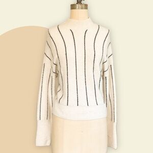 Amuse Society Aline Vertical Stripe Sweater in Shell